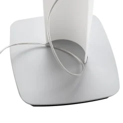 kdln vloerlamp Shakti, zilver, wit gesatineerd, hoogte 200 cm