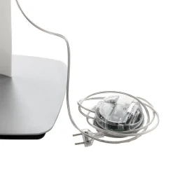 kdln vloerlamp Shakti, zilver, wit gesatineerd, hoogte 200 cm