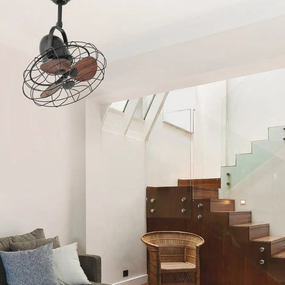 Keiki ventilator, wand en Deck, AC, donkerbruin