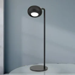 Kerby LED tafellamp, oplaadbaar, zwart, hoogte 40 cm, aluminium