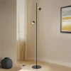 Kevin vloerlamp, 2-lamps, zwart/goud