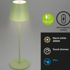 Kiki LED tafellamp, lime groen, IP44, 3.000K