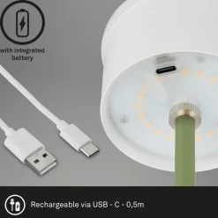 Kiki LED tafellamp, lime groen, IP44, 3.000K