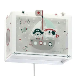 Kinder wandlamp The Pirates met stekker