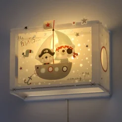 Kinder wandlamp The Pirates met stekker