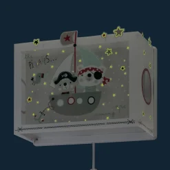 Kinder wandlamp The Pirates met stekker