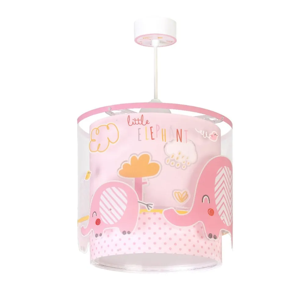 Kinderkamer hanglamp Little Elephant, 1-lamp, roze