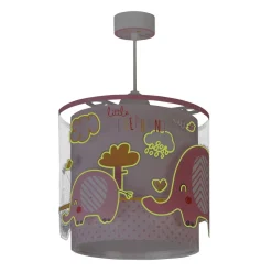 Kinderkamer hanglamp Little Elephant, 1-lamp, roze
