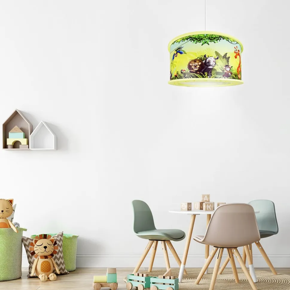 Kinderkamer hanglamp wildernis met jungle-motief