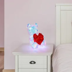 Kinderkamer tafellamp Brondar beer, rood, hoogte 32 cm