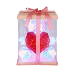 Kinderkamer tafellamp Brondar beer, rood, hoogte 32 cm