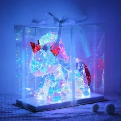 Kinderkamer tafellamp Brondar eenhoorn, rood, hoogte 26 cm