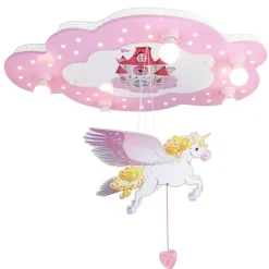 Kinder-plafondlamp Slot met eenhoorn
