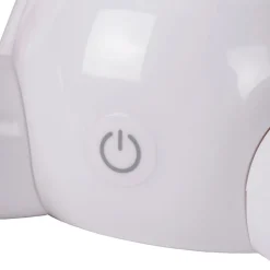 Kindertafellamp Dodo beer, wit, dimbaar, ABS