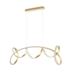 Kira LED hanglamp, goudkleurig, lengte 102 cm, 4000 K