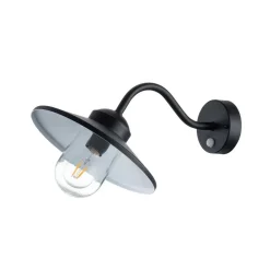 Klampenborg buitenwandlamp, zwart, bewegingsmelder
