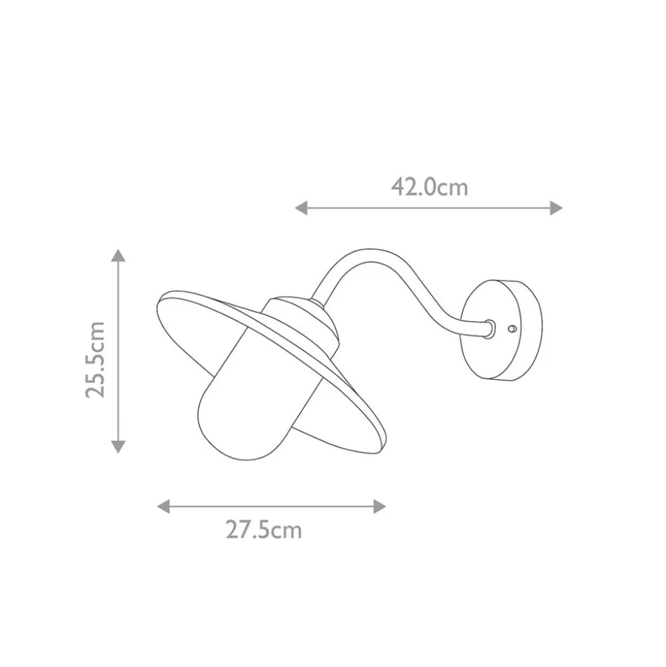 Klampenborg buitenwandlamp, zwart, bewegingsmelder