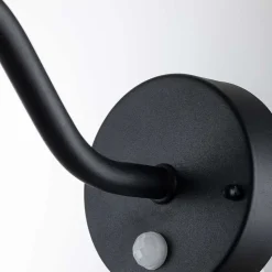 Klampenborg buitenwandlamp, zwart, bewegingsmelder