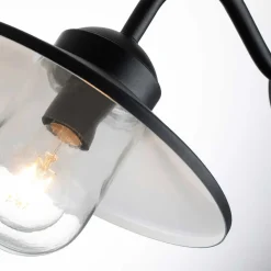 Klampenborg buitenwandlamp, zwart, bewegingsmelder