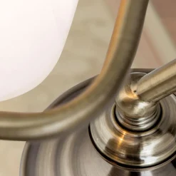 Klassieke bankier tafellamp Zora met glazen kap