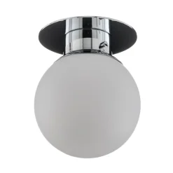 Klassieke bolvormige plafondlamp GLOBE, chroom