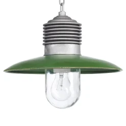 Klassieke buiten hanglamp Ampère aluminium/groen