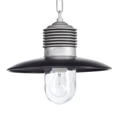 Klassieke buiten hanglamp Ampère aluminium/zwart