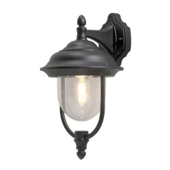 Klassieke buitenwandlamp PARMA hangend, zwart