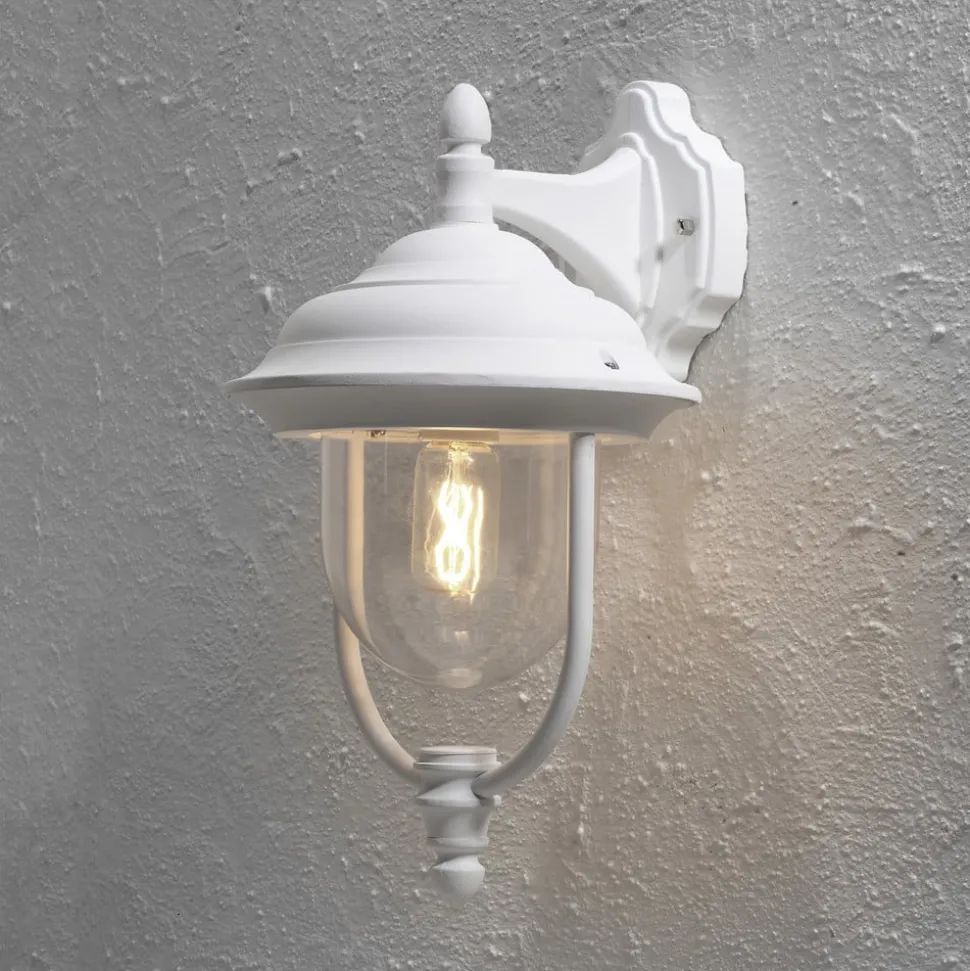 Klassieke buitenwandlamp PARMA hangend, wit