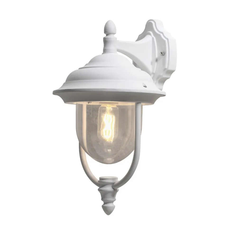 Klassieke buitenwandlamp PARMA hangend, wit
