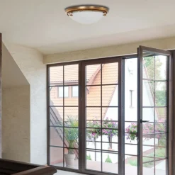 Klassieke plafondlamp rustiek, 2 x 40W