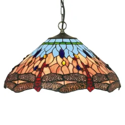 Klassieke Tiffany-stijl hanglamp DRAGONFLY