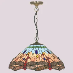 Klassieke Tiffany-stijl hanglamp DRAGONFLY