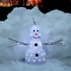 Klein LED figuur Crystal Snowman voor buiten