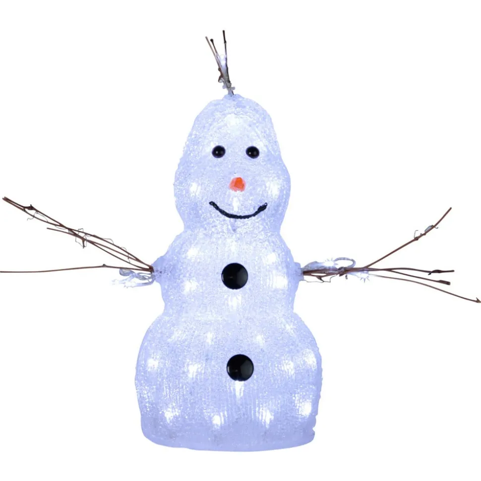 Klein LED figuur Crystal Snowman voor buiten