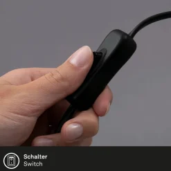 Klemlamp Fix, metalen kap, zwart