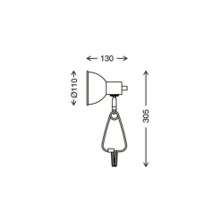 Klemlamp Fix, metalen kap, zwart