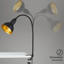 Klemlamp Hygge Comfort light Retro, zwart