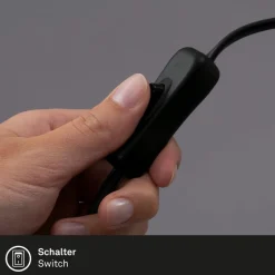 Klemlamp Hygge Comfort light Retro, zwart