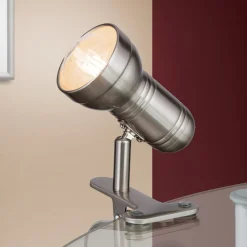 Klemlamp Samal, satijn