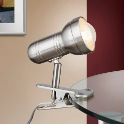 Klemlamp Samal, satijn