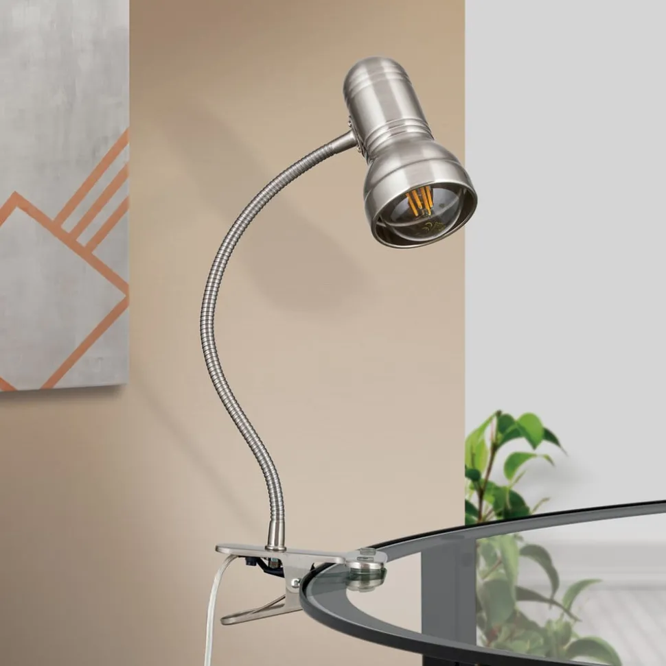 Klemlamp Samala, satijn