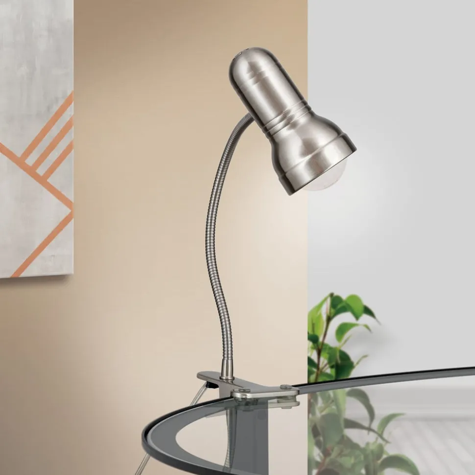 Klemlamp Samala, satijn