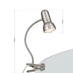 Klemlamp Samala, satijn