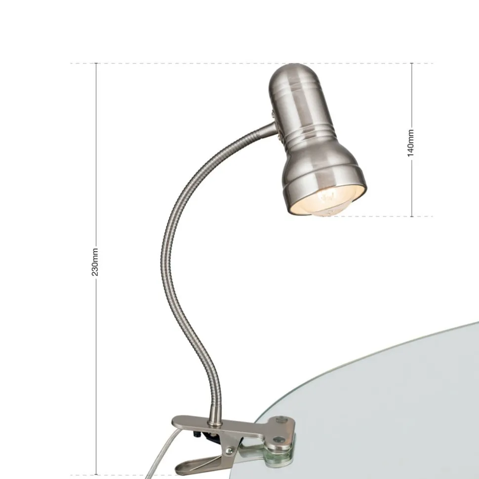 Klemlamp Samala, satijn