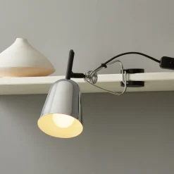 Klemlamp studio, verchroomd