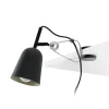 Klemlamp Studio, zwart/crème
