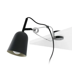 Klemlamp Studio, zwart/crème