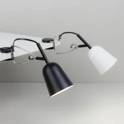 Klemlamp Studio, zwart/crème