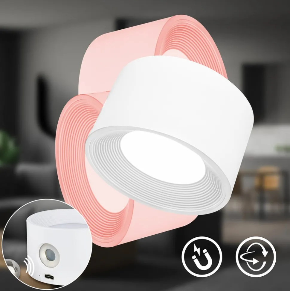 Klemlamp Tari, wit, CCT, touchdimmer, USB